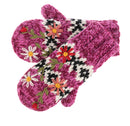 Cozy Embroidered Wool Mitten -