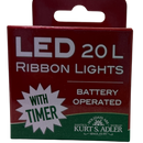 20-Light Battery-Operated Ribbon Lights - Gold