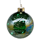 100MM USB Lighted Glass Ball Ornament - Green - Christmas >> Ornaments >> Glass - by Kurt Adler - view 2