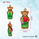 Corduroy Holding Book Ornament - Christmas >> Ornaments >> Glass - by Old World Christmas - view 4