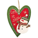 Snowman Heart Hanging Ornament