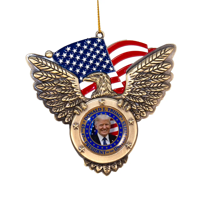 Eagle with Flag - President Trump Ornament