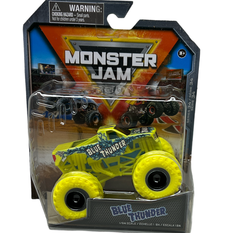 Monster Jam Official 1:64 Scale Monster Truck -  Blue Thunder