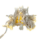 100-Light 5MM Warm White LED White Wire Light Set - Christmas >> Lighting - by Kurt Adler - view 2
