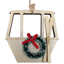 Wood Holiday Gondola Garland - 77 Inches long