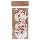 Retro Honeycomb Santa Ornaments Set of 3
