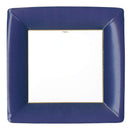 Grosgrain Border Paper Dinner Plates in Navy - 8 Per Package