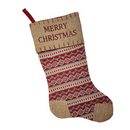 Knit and Burlap Stocking - Garland