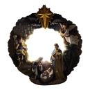 Lighted Nativity Tabletop Wreath -17 Inch