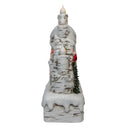 Battery Operated USB LED Candles Birch Tree With Santa & Tree Watern Lantern