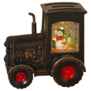 Lighted Spinning Tractor Waterglobe - Snowman