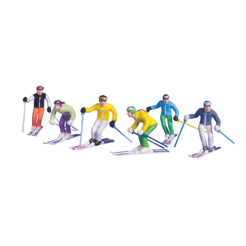 Ski Lift Figurines - Standing Ski 6 Pc - The Country Christmas Loft