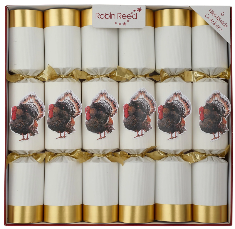 Racing Turkey Gold Party Crackers