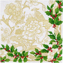 Holly Ceramic Ivory/Gold Dinner Napkin