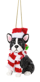 Santa Paws - Dog Ornament - Boston Terrier