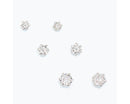 Cubic Zirconia Stud Earring Set – Silver-Tone Prong Settings - Gift Shoppe >> Jewelry >> Earrings - by Periwinkle By Barlow