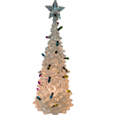 8 Inch Lighted Acrylic Christmas Tree - Clear