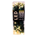 50-Light 5mm Warm White Frosted LED Green Wire Light Set - Christmas >> Lighting - by Kurt Adler
