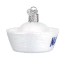 Navy Cap Glass Ornament