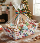Cookie Tray With Cello Wrap - Holiday Snowflake