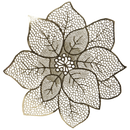Poinsettia Placemat - 17 Inches - Gold