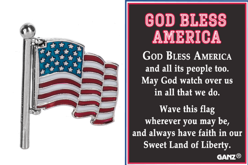 God Bless America - Swivel Flag Charm