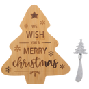 Evergreen Christmas Tree Serving Board with Spreader