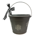 Metal Christmas Snow Bucket - Small