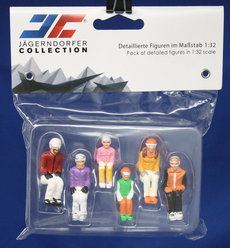 Ski Lift Figurines - Seated - 6 Piece - Style 2
