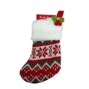 Mini Knit Stocking - Red With Red Snowflake