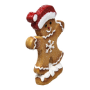Gingerbread Cookie Figurine - Santa Hat Boy