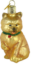 Cairn Terrier Glass Ornament