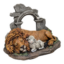 Lion And Lamb Sleeping Figurine - Christmas >> Decor - by Joseph Studio - view 3