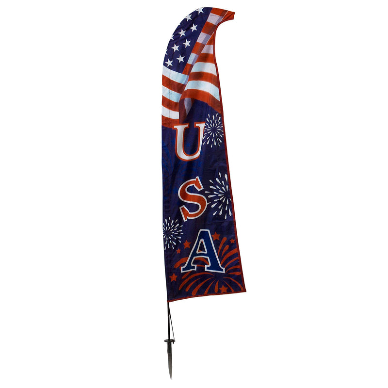 Americana 45 Inch Banner with Yard Stake - USA
