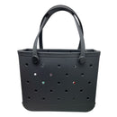 Charming Tote Bag With 12 Removable Charms - Black - Gift Shoppe >> Handbags & Wallets >> Shopping Totes - by Gerson - view 4