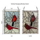 Annabelle Red Cardinal Stained Glass Window Panel