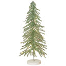Lighted Tinsel Christmas Tree - 20 Inch - Green