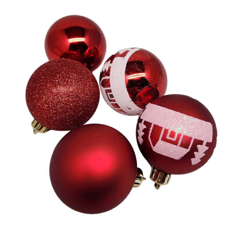 Shatterproof Decorated Ball Ornament Set -