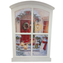 Lighted Winter Window Wall Hanging - Festive Front Door