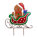 Gingerbread Man Sledding Stake - 33 Inch