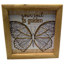 Your Soul Is Golden  - Butterfly Wall Plaque - Gift Shoppe >> Frames, Prints, and Signs >> Signs - by Gerson - view 2