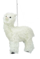 Fluffy White Alpaca Ornament