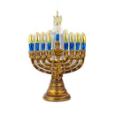 Gold Glass Menorah Ornament - Holidays >> Hanukkah - by Noble Gems