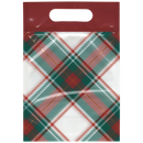 Resealable Treat Bags – Tartan Plaid with Zipper (Set of 12)