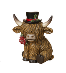 Holiday Highland Cow - Tophat