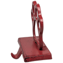 Cast Iron Paw Print Stocking Holder - Red