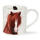 Shaggy Tails - Horses - Fine Bone China Mug Ornkey Style By Dunoon
