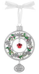 Jingle Bell Ornament - Family Is The Greatest Blessing - Metal - by Ganz