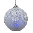 Lighted Ball Ornament - 3 Inch - Luminous Snowflake - Christmas >> Ornaments >> Glass - by Kurt Adler