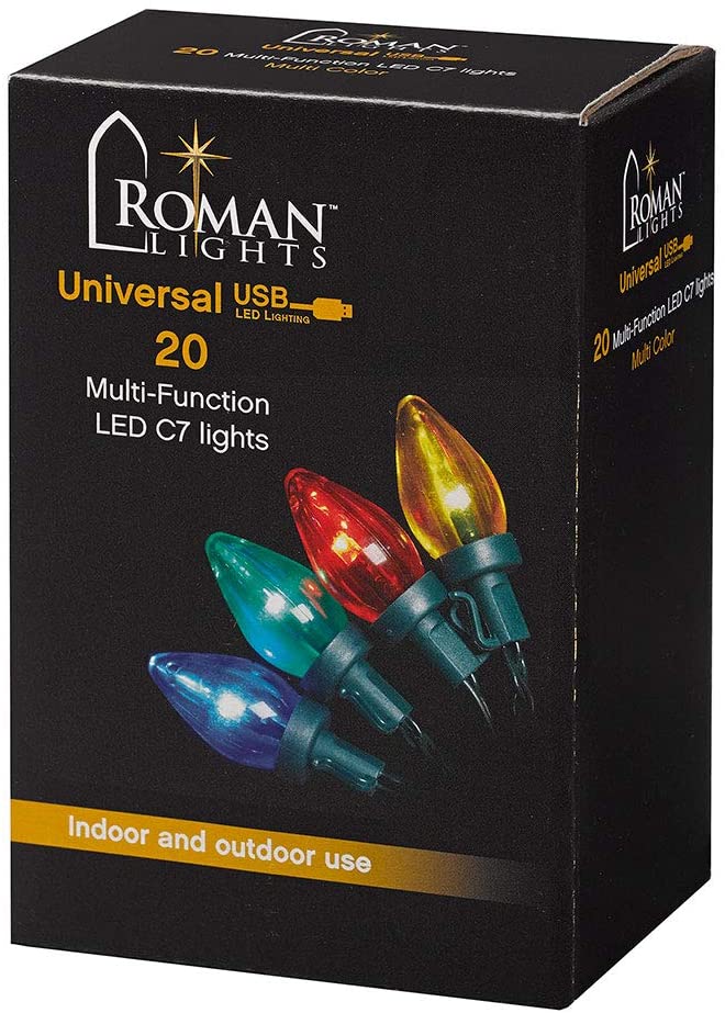 LED USB 20 C7 Bulb Light Set - Multicolor